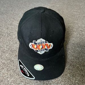 Vintage ‘01 NFL Team Super Bowl XXXV Nike Stretch Black Hat Ravens VS Giants NWT